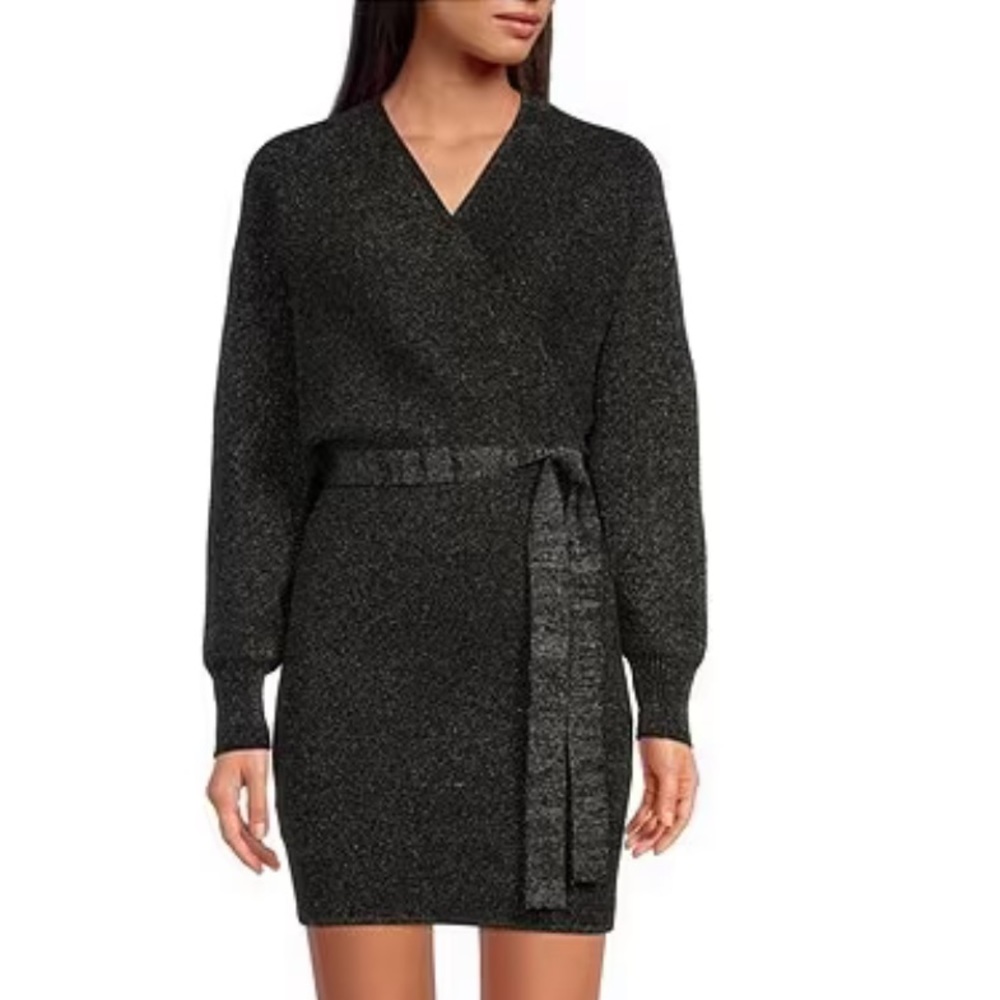Gianni Bini
Alston Metallic Tie Waist Sweater Dress